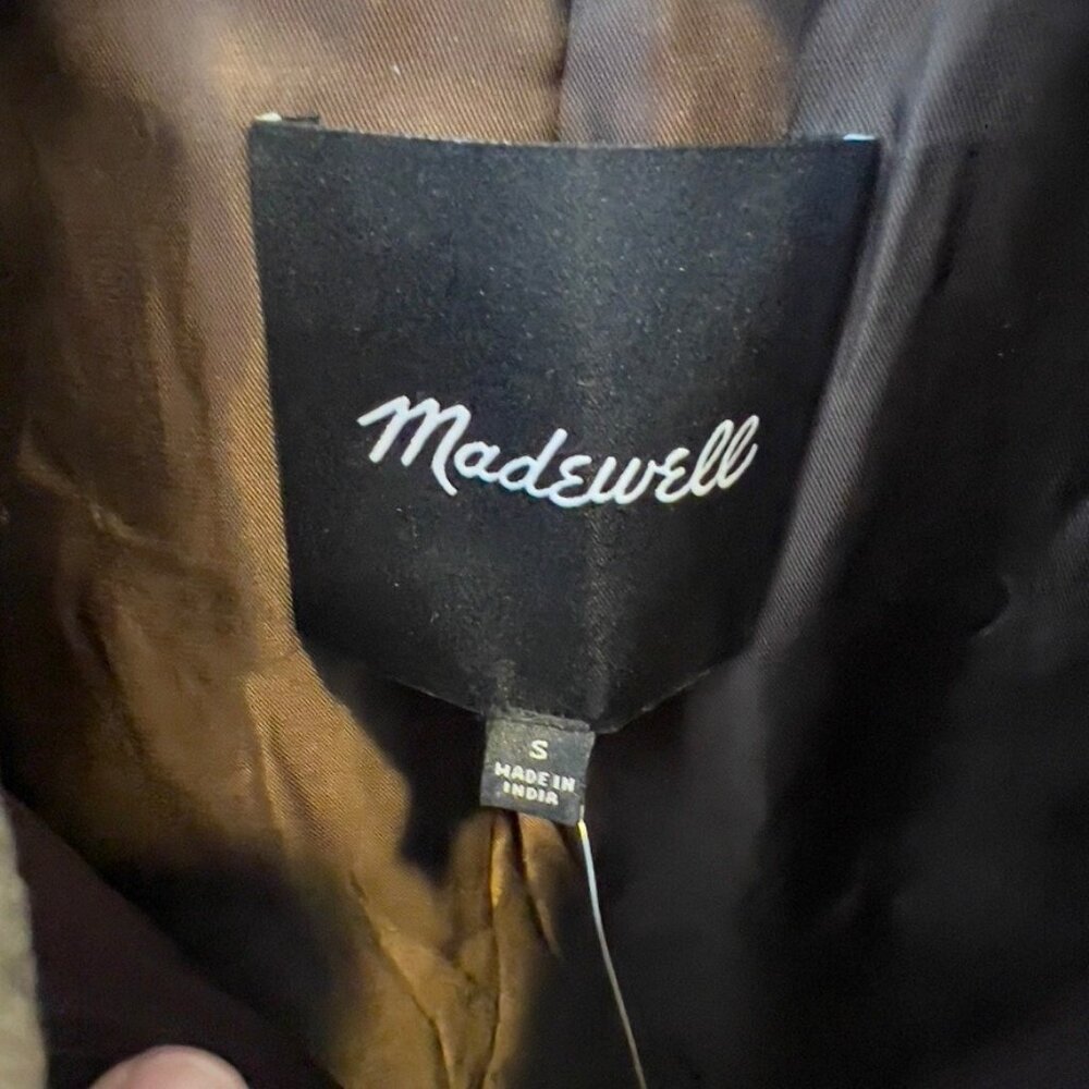 Madewell $625 Sherpa-Collar Asymmetric Zip-Front Jacket in Leather Size S NS382 - Picture 14 of 14